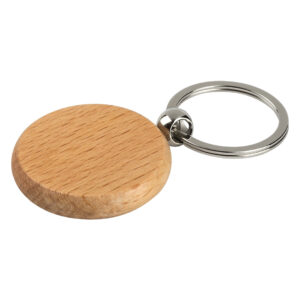 Drveni okrugli privezak za ključeve