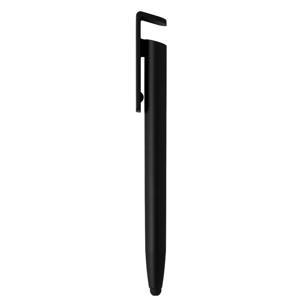 Plastic "touch" ball pen with mobile phone holder